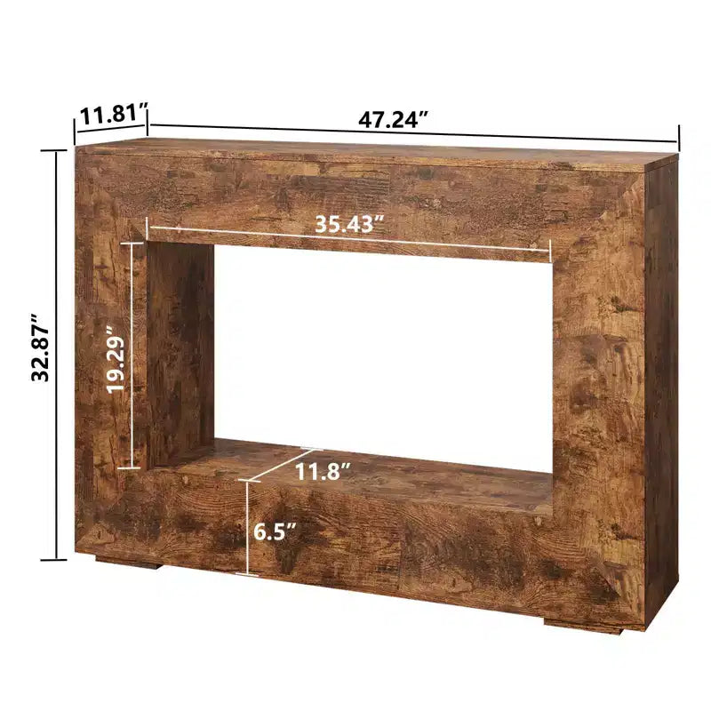 Okak Farmhouse Wood Grain Minimalist Console Table Sofa Table Bar Table,Vintage Foyer Table for Living Room,Hallway,Entrance