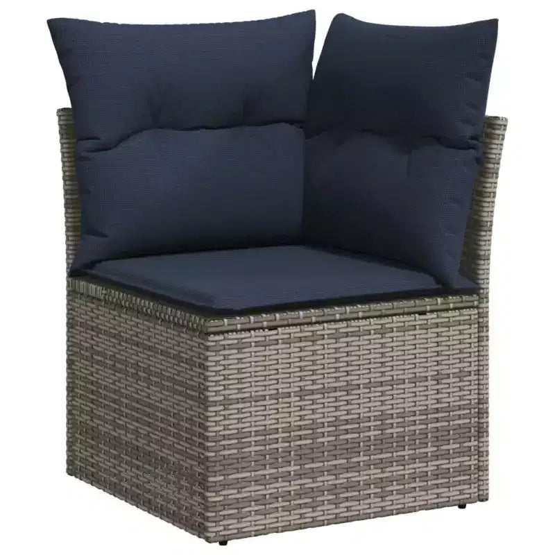 vidaXL Outdoor Sofa Set Solid Acacia Wood and Polyester Natural