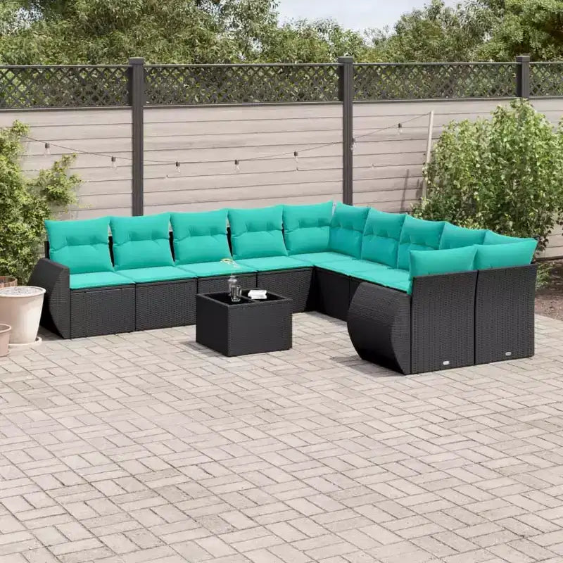 vidaXL Outdoor Sofa Set Solid Acacia Wood and Polyester Natural
