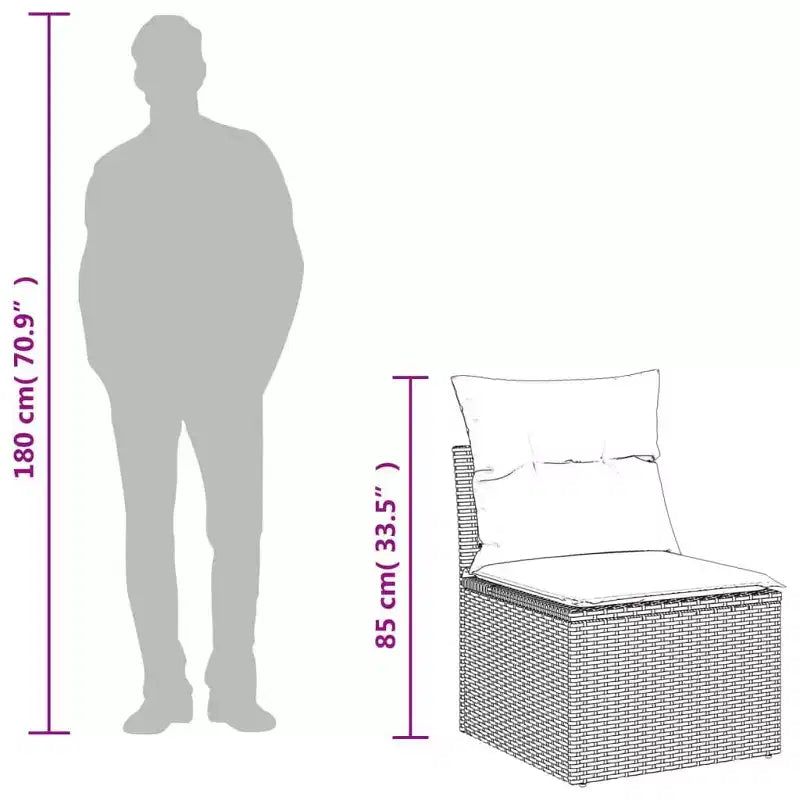 vidaXL Outdoor Sofa Set Solid Acacia Wood and Polyester Natural