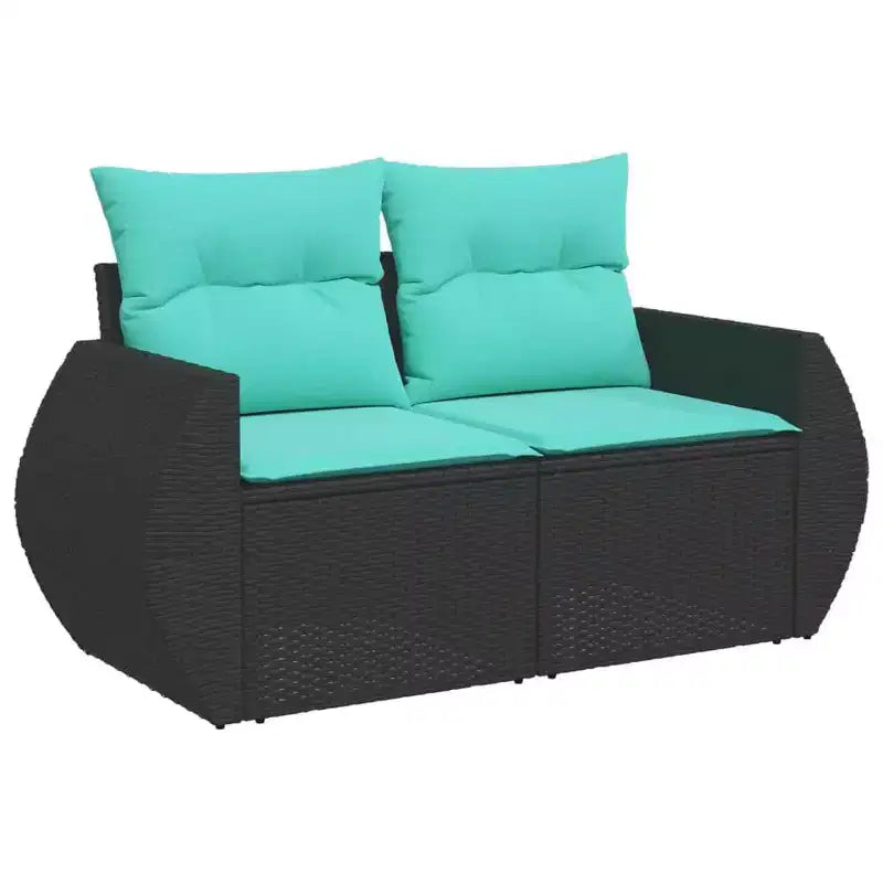 vidaXL Outdoor Sofa Set Solid Acacia Wood and Polyester Natural