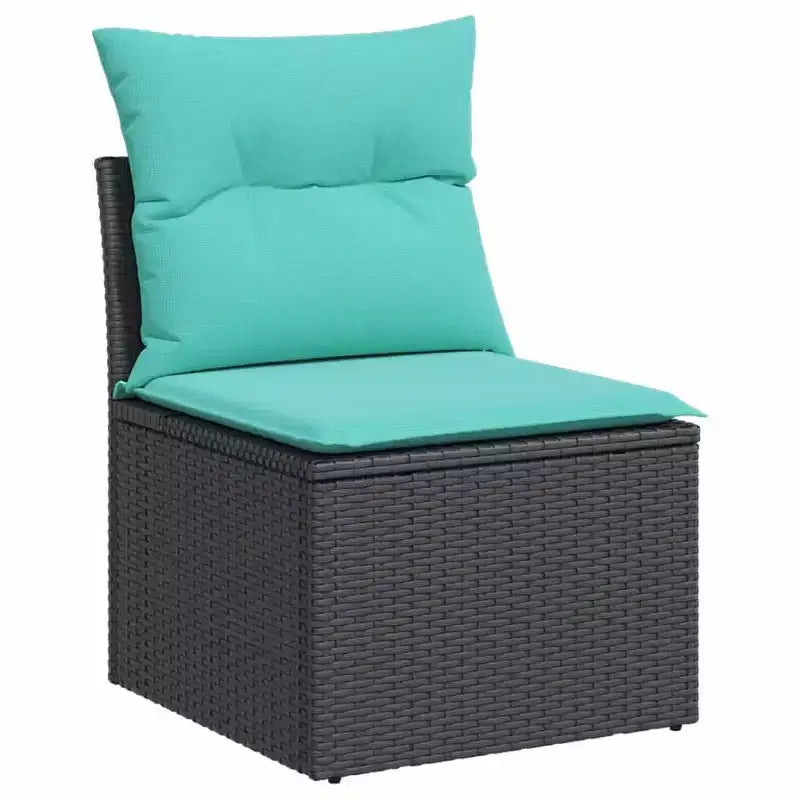 vidaXL Outdoor Sofa Set Solid Acacia Wood and Polyester Natural