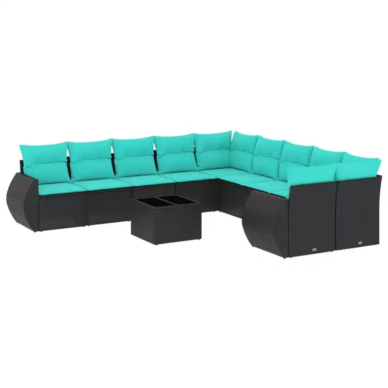 vidaXL Outdoor Sofa Set Solid Acacia Wood and Polyester Natural
