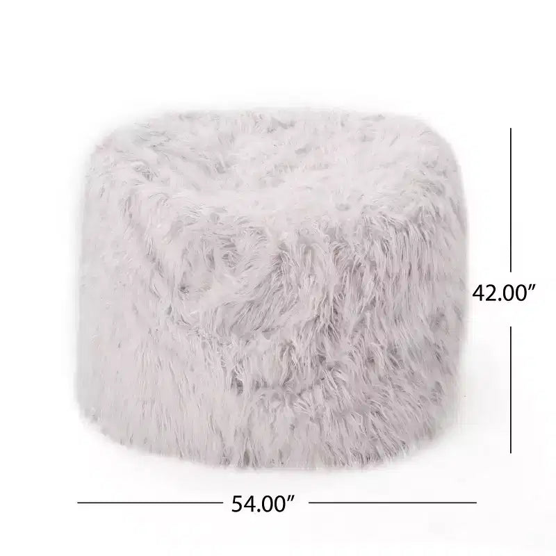 TUYOHW Faux Fur Bean Bag Chair, High-Density Foam Round Floor Chair for Plush Comfort, Cozy Lounge Chair for Living Room