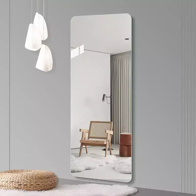TUYOHW Modern Full Length Body Mirror for Bedroom,Dressing Room,Explosion-proof Standing Full Wall Mirror with Round Corner,55.12