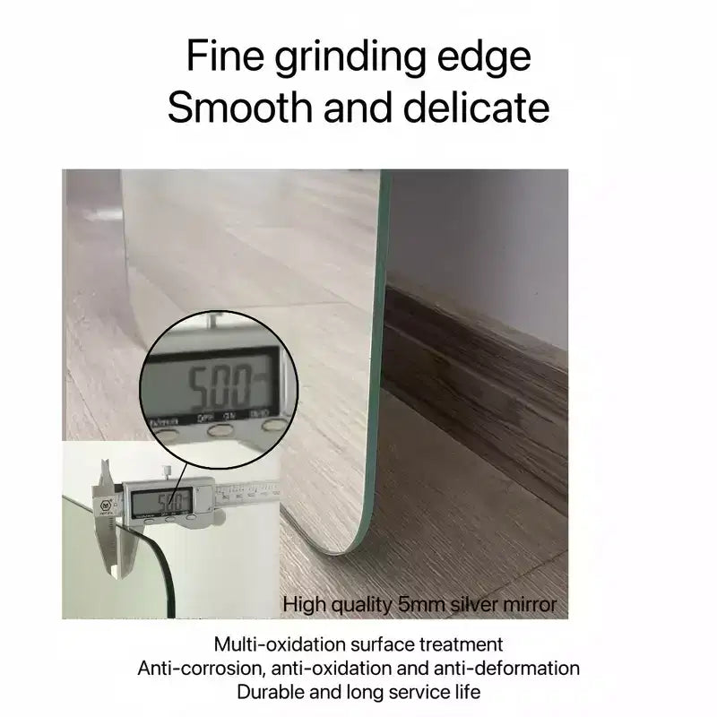 TUYOHW Modern Full Length Body Mirror for Bedroom,Dressing Room,Explosion-proof Standing Full Wall Mirror with Round Corner,55.12