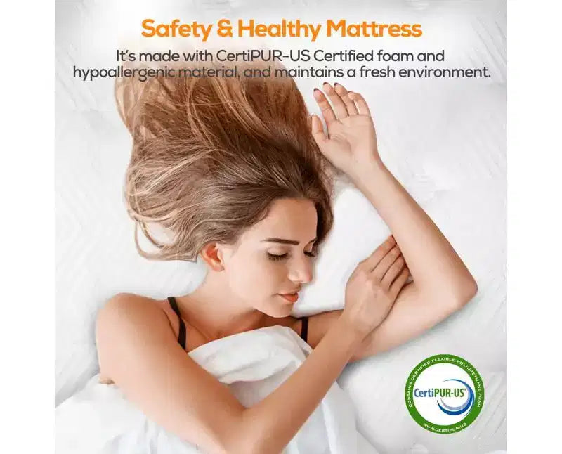14-inch Queen Hybrid Mattress  Gel Memory Foam, Pocketed Coils, Medium Firm, CertiPUR-US Certified
