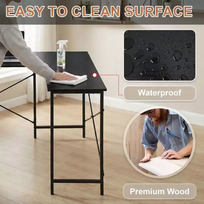 BestMassage Modern L-Shaped Computer Desk for Home Office, Heavy Duty Gaming Desk with CPU Holder & Storage Bag