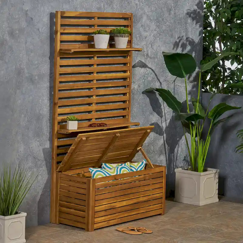Modern Multifunctional StorageE Bench with Rack