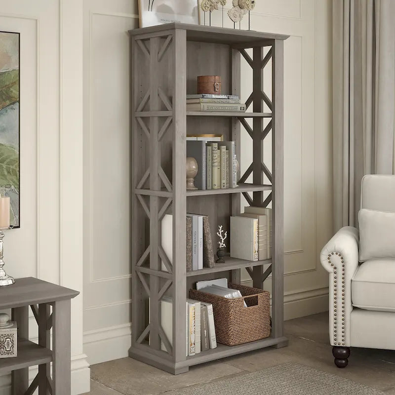Homestead 4 Shelf Farmhouse Bookcase by Bush Furniture