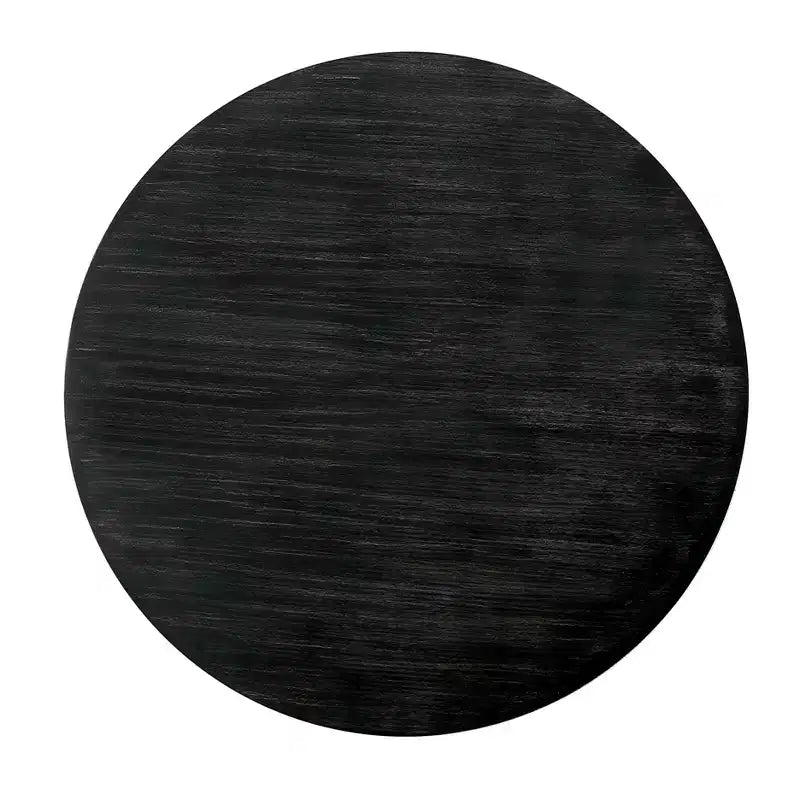 HOMES: Inside + Out 48" Villa Rustic Round Dining Table Antique Black