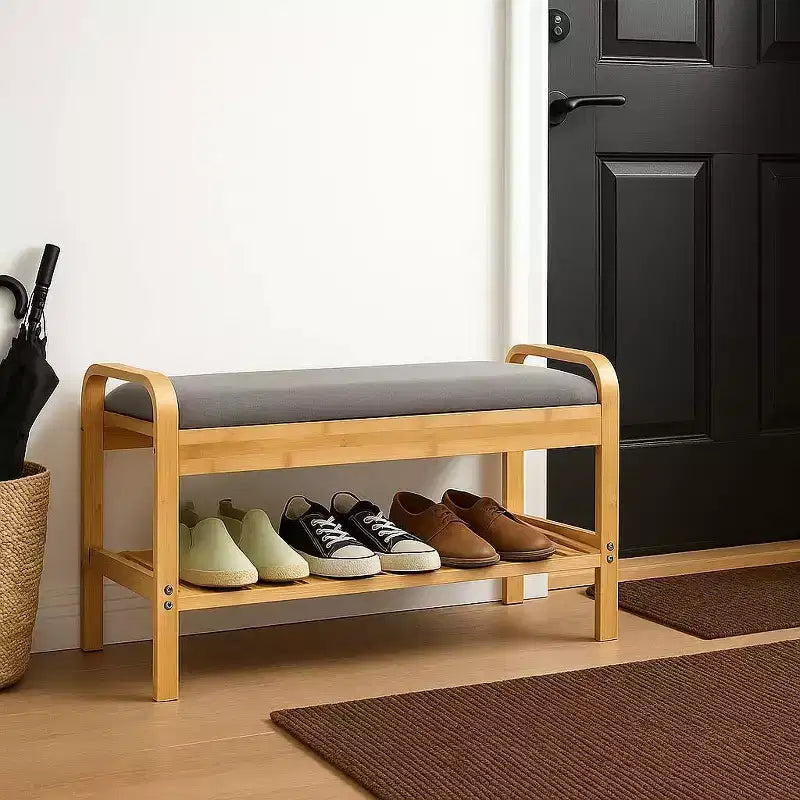 Cambridge Bamboo Shoe Bench Natural - Proman Products