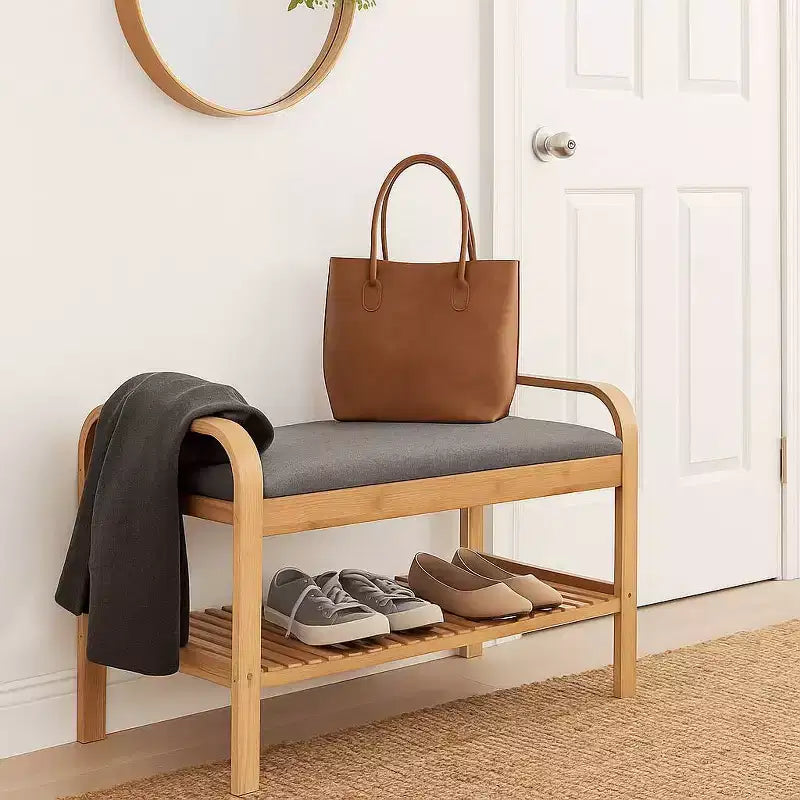 Cambridge Bamboo Shoe Bench Natural - Proman Products
