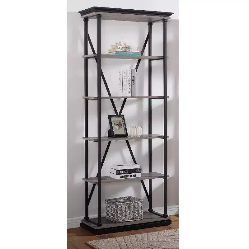 84.25x33.88 Cadboll 5 Layer Bookcase - miBasics