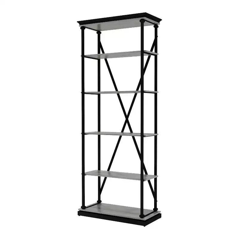 84.25x33.88 Cadboll 5 Layer Bookcase - miBasics