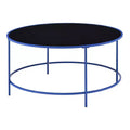 Kincross Round Coffee Table with Glass Top - miBasics