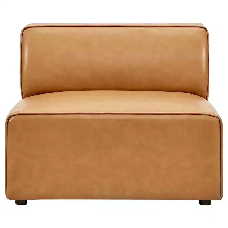 Mingle Vegan Leather Armless Chair - Modway