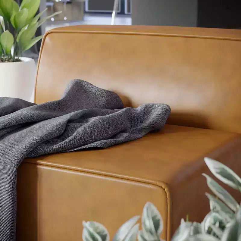 Mingle Vegan Leather Armless Chair - Modway