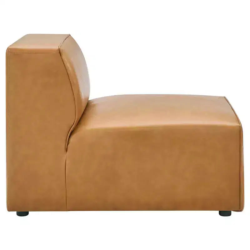 Mingle Vegan Leather Armless Chair - Modway