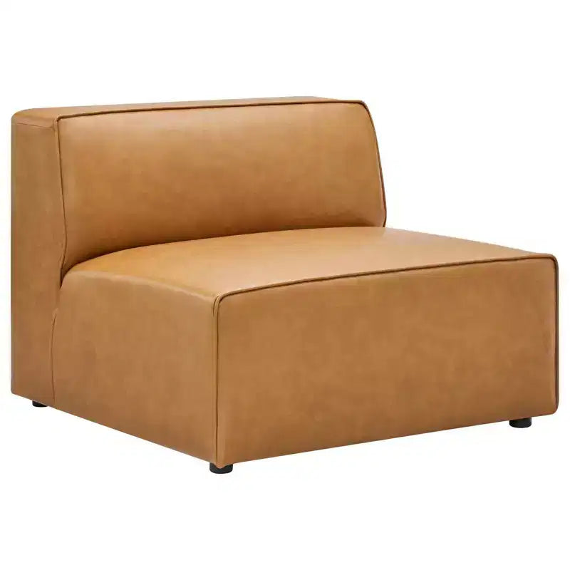 Mingle Vegan Leather Armless Chair - Modway