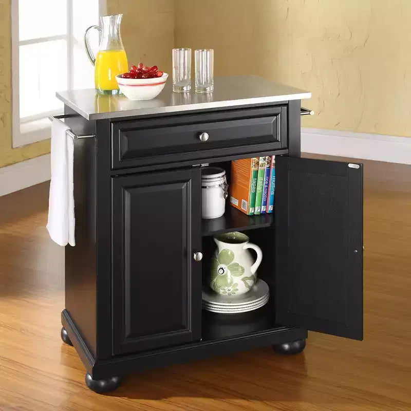 Alexandria Stainless Steel Top Portable Kitchen Island/Cart - Crosley