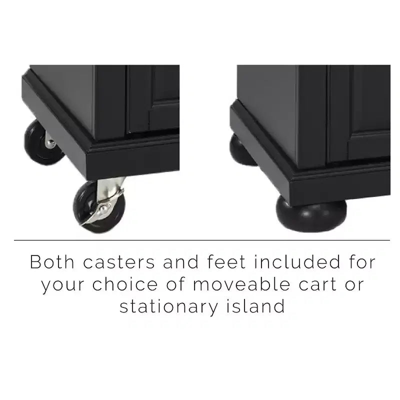 Alexandria Stainless Steel Top Portable Kitchen Island/Cart - Crosley