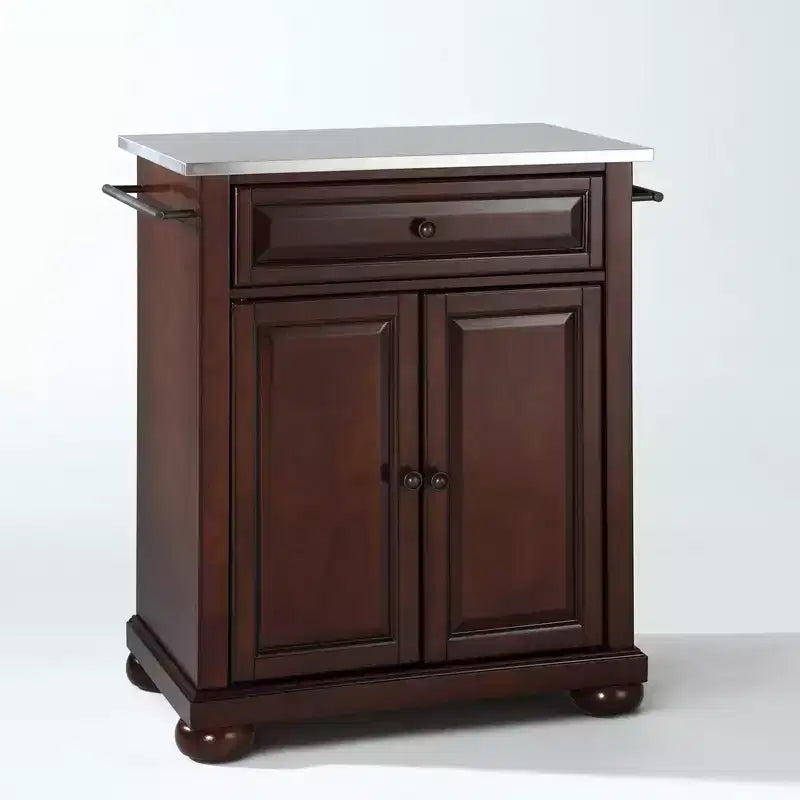 Alexandria Stainless Steel Top Portable Kitchen Island/Cart - Crosley