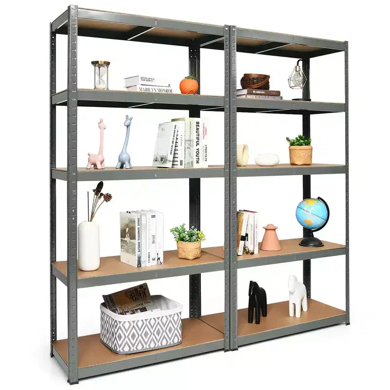 Costway 2PCS 72'' Heavy Duty Storage Shelf Steel Metal Garage Rack 5 Level Adjustable