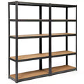 Costway 2PCS 72'' Heavy Duty Storage Shelf Steel Metal Garage Rack 5 Level Adjustable