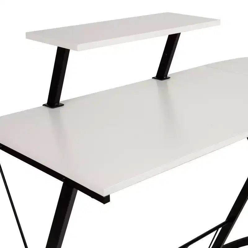 Emma and Oliver L-Shaped Computer Desk, Gaming Desk, Home Office Desk, Frame