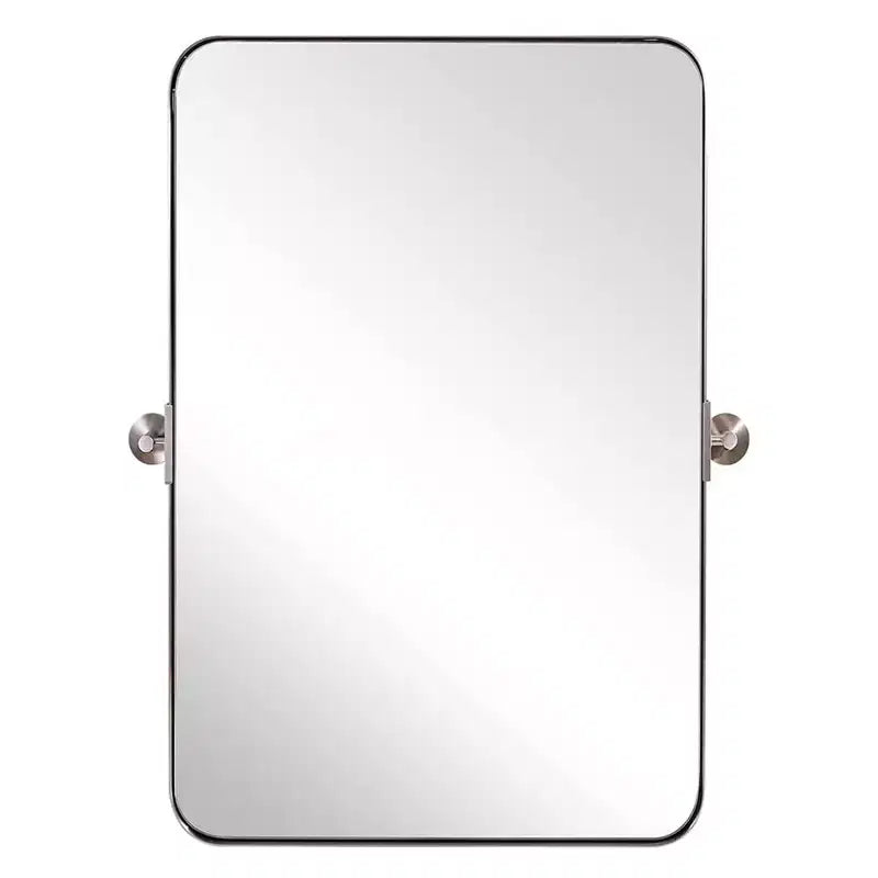 ANDY STAR Modern Decorative 22 x 34 Inch Rectangle Wall Mounted Hanging Bathroom Vanity Mirror with Stainless Steel Metal Frame, Brushed Gold