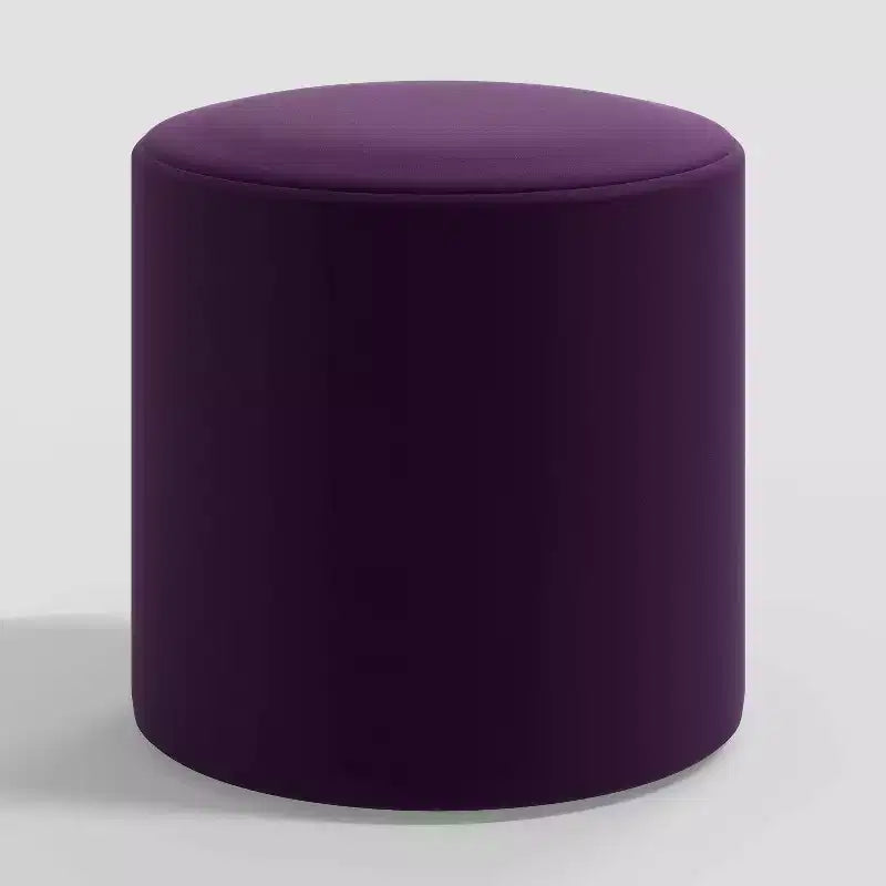 Skyline Furniture Round Thalia Ottoman in Velvet