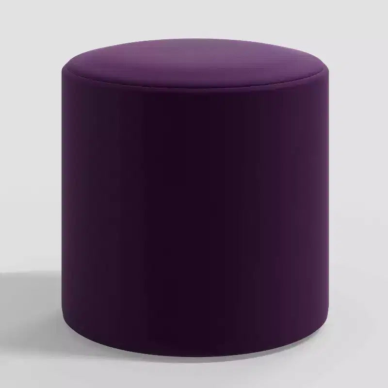 Pouf rond en velours