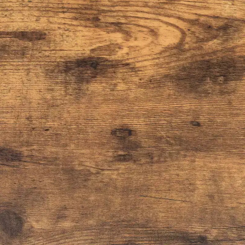 Table d'appoint latérale en bois et métal, marron