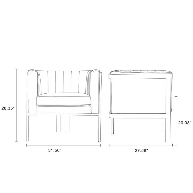 Lot de 2 fauteuils d'appoint en velours