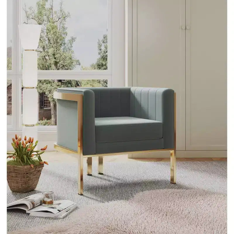 Lot de 2 fauteuils d'appoint en velours