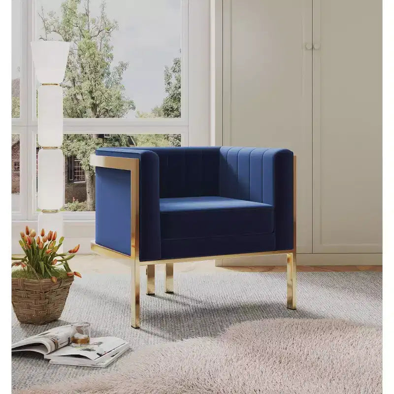 Lot de 2 fauteuils d'appoint en velours