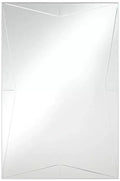 Possini Euro Design Relevei Rectangular Vanity Decorative Wall Mirror Modern Silver Wood Metal Frame 26 Wide Bathroom Bedroom Home