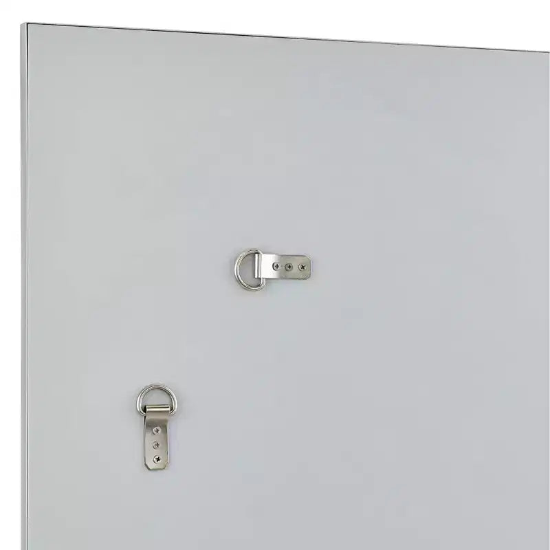 Miroir mural décoratif rectangulaire en bois et métal argenté moderne de 66 cm de large pour salle de bain, chambre, maison