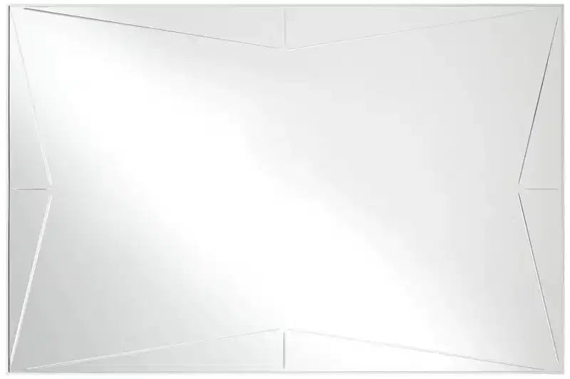 Miroir mural décoratif rectangulaire en bois et métal argenté moderne de 66 cm de large pour salle de bain, chambre, maison