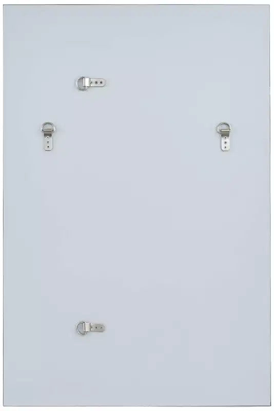 Miroir mural décoratif rectangulaire en bois et métal argenté moderne de 66 cm de large pour salle de bain, chambre, maison