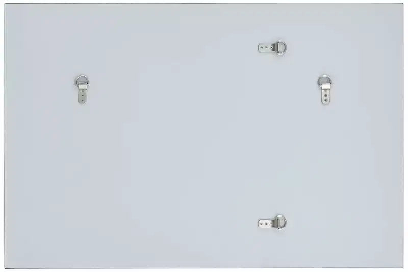 Miroir mural décoratif rectangulaire en bois et métal argenté moderne de 66 cm de large pour salle de bain, chambre, maison