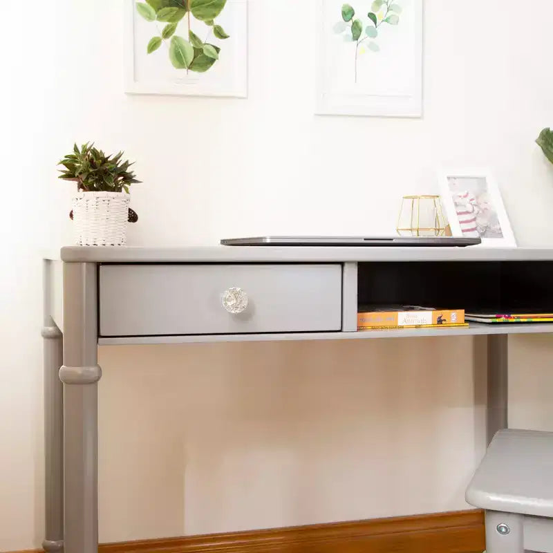 Ensemble Bureau et Chaise pour Enfants : Table d'Étude en Bois avec Tiroir de Rangement et Chaise pour Filles | Ensemble Bureau pour Chambre d'Enfants