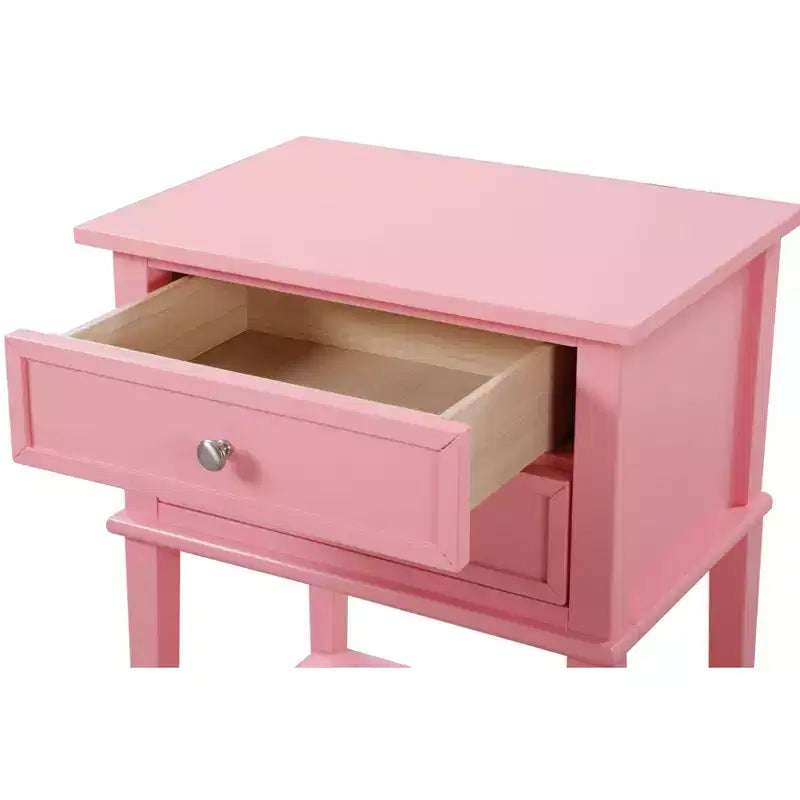 Table de chevet à 2 tiroirs (71,12 cm H x 55,88 cm L x 40,64 cm P)
