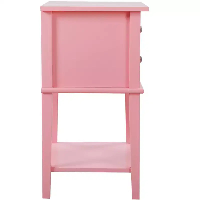 Table de chevet à 2 tiroirs (71,12 cm H x 55,88 cm L x 40,64 cm P)