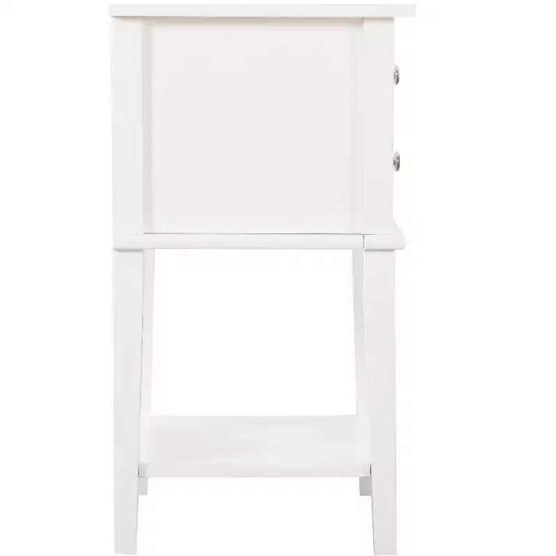 Table de chevet à 2 tiroirs (71,12 cm H x 55,88 cm L x 40,64 cm P)