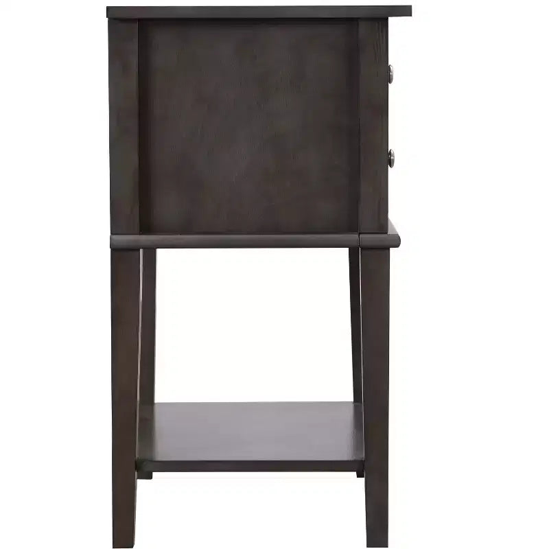 Table de chevet à 2 tiroirs (71,12 cm H x 55,88 cm L x 40,64 cm P)