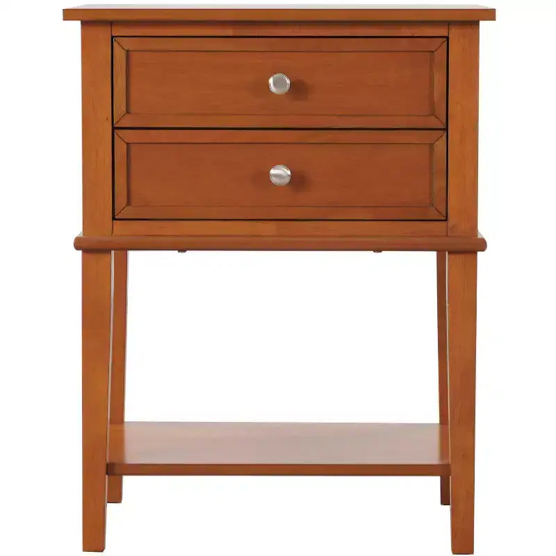 Table de chevet à 2 tiroirs (71,12 cm H x 55,88 cm L x 40,64 cm P)
