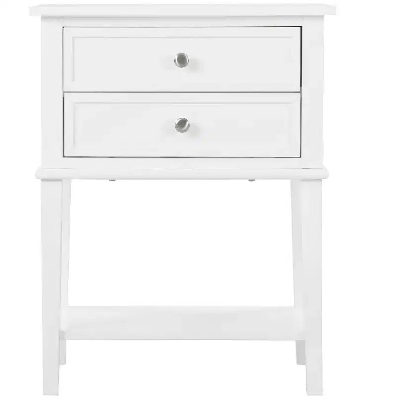 Table de chevet à 2 tiroirs (71,12 cm H x 55,88 cm L x 40,64 cm P)