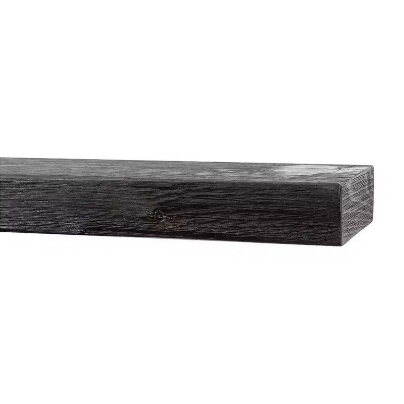 Modern Ember Vara Wood Mantel Shelf - Features Knots and Natural Distresssing